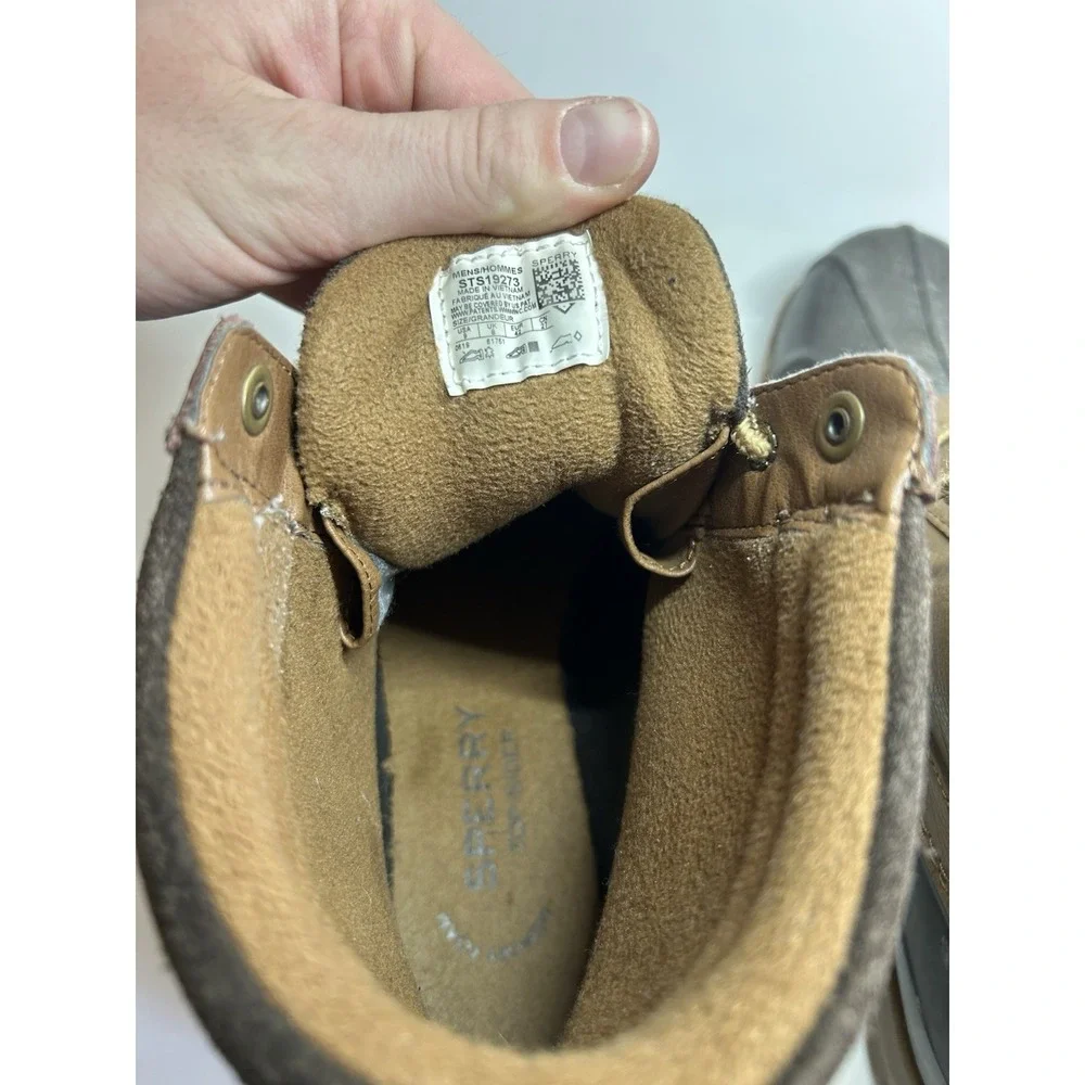 Sperry Top-Sider Avenue Duck Boots Mens 9M Brown Waterproof Leather Rain Snow